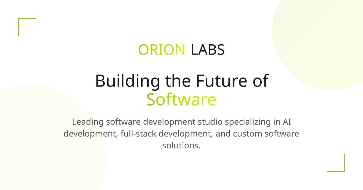 Orion Labs | Leading Software Development Studio